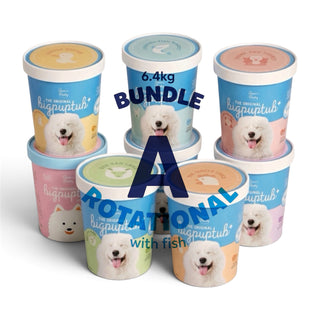 Bundle A - 6.4kg BigPupTubs ROTATIONAL (With Fish)